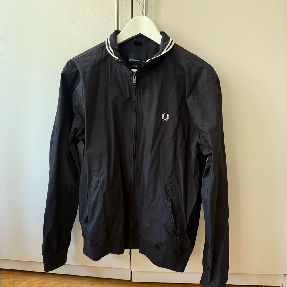 Fred Perry Black Windbreaker Jacket